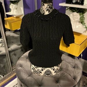 Zara Black and White Floral Top